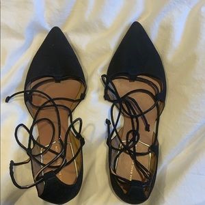 Zara lace flats